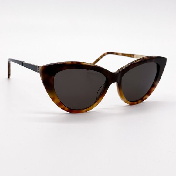 NEW SAINT LAURENT CAT EYE SUNGLASSES SL M81 004 SAINT LAURENT SLM81 004 BROWN - Picture 4 of 7